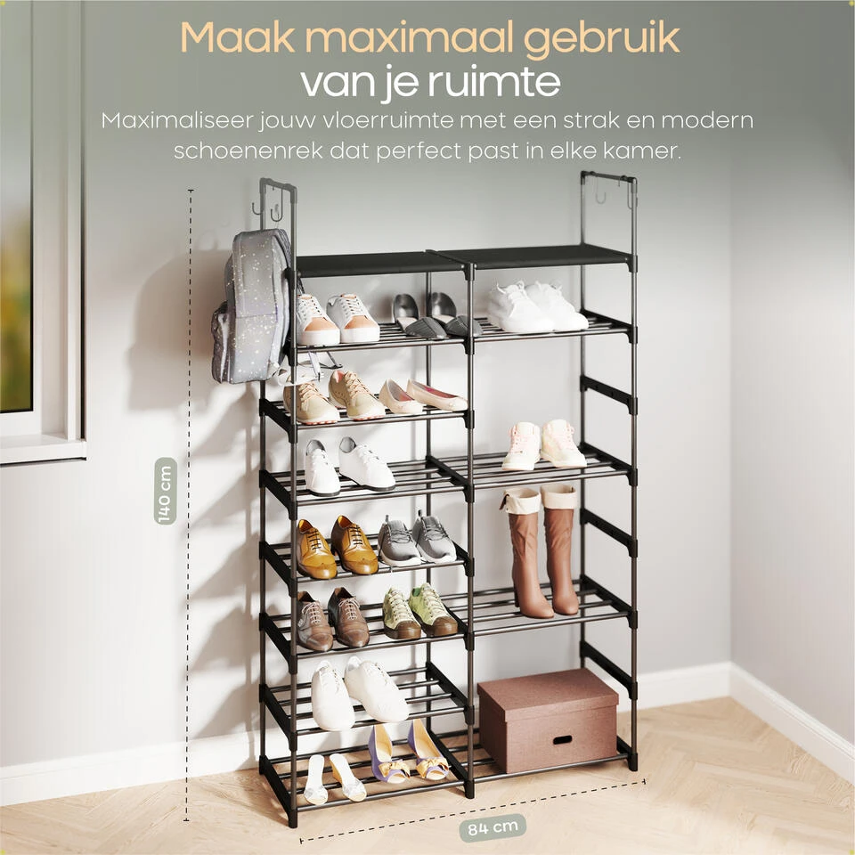 O'DADDY Schoenenrek 8 Laags Dubbele Rij 2 O'DADDY Schoenenrek 8 Laags Dubbele Rij - Afbeelding 2