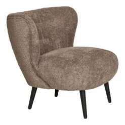 Fauteuil Bouclé Bruin - Zithoogte 45cm - 78x70x73cm - Covelo -Leenbakker Winkel 3363fb8e9f974607b75bb6a50998d2b6
