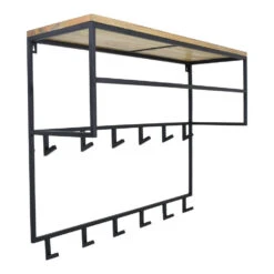 LOFT42 Jip Kapstok - 12 Haken - Metaal - Zwart - 100x80x33 -Leenbakker Winkel 34856e292ca04f52b83958707dfa599a