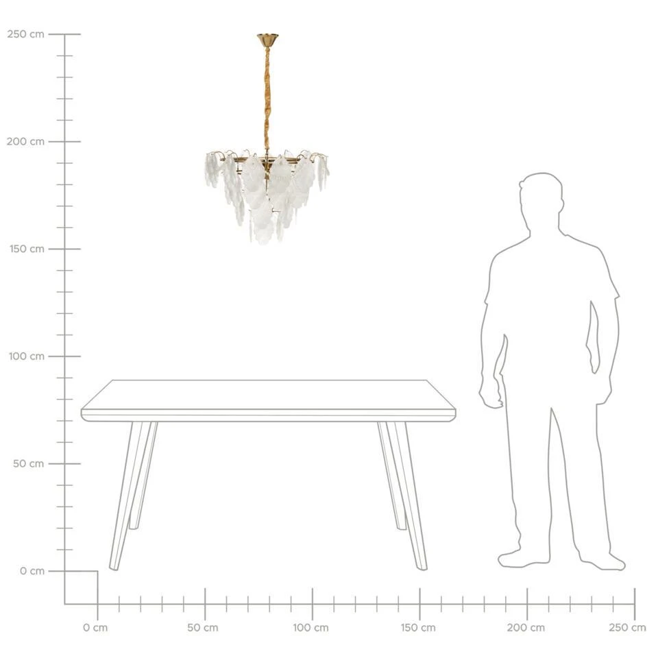 ACARIGUA - Kroonluchter - Messing/Transparant - Glas 11 ACARIGUA - Kroonluchter - Messing/Transparant - Glas - Afbeelding 11