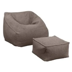 Lebel Loungestoel Fay - Taupe - 70x100x100 Cm -Leenbakker Winkel 35100080 0301