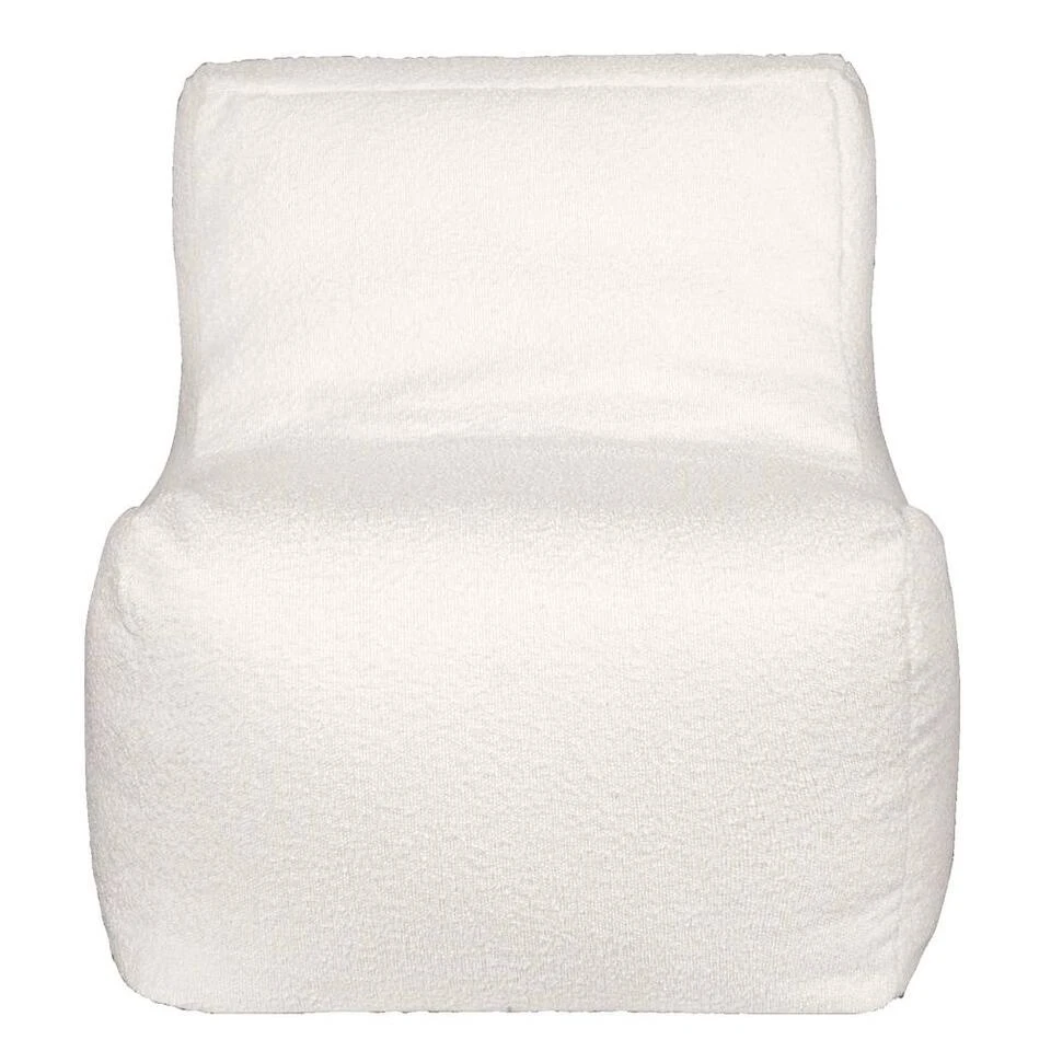 Loungestoel Bouclé - Off White - 80x60x65 Cm 2 Loungestoel Bouclé - Off White - 80x60x65 Cm - Afbeelding 2