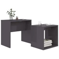 VidaXL Salontafelset 48x30x45 Cm Spaanplaat Hoogglans Grijs -Leenbakker Winkel 3589c0027c2e417ea3149ca459992f81