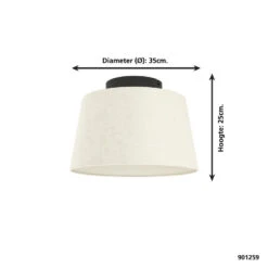 EGLO Febres Plafonnière - E27 - Teddy Stof - Zwart/Wit -Leenbakker Winkel 3689b9f9c67242c19e26eb859c7cbce1