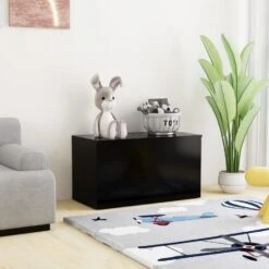 VidaXL Opbergkist 84x42x46 Cm Bewerkt Hout Zwart -Leenbakker Winkel 36db7516cb1c47cf909c67ee5463c515