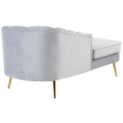 ALLIER - Chaise Longue - Grijs - Rechterzijde - Fluweel -Leenbakker Winkel 376ded3b46cf4223906b854d86288ba3