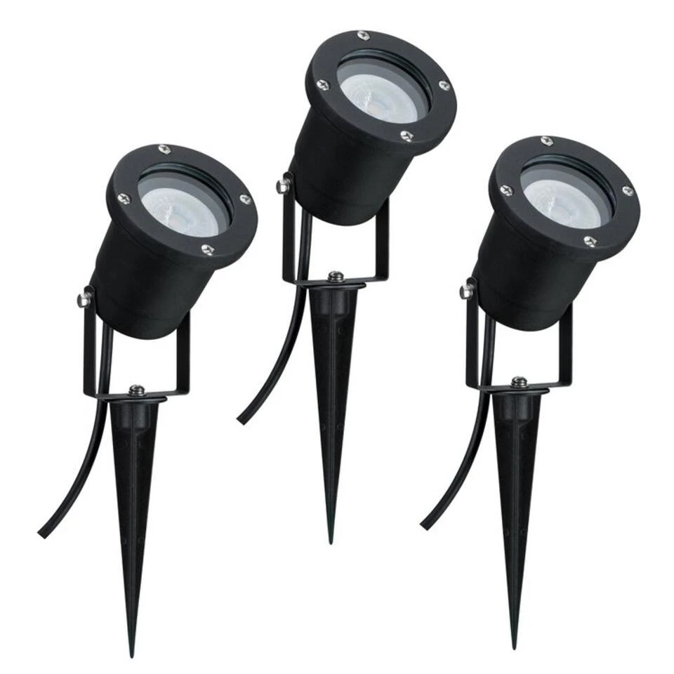 Paulmann Tuin Spot IP44 GU10 3x3,5W 230V Zwart 2 Paulmann Tuin Spot IP44 GU10 3x3,5W 230V Zwart - Afbeelding 2