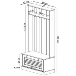 Mille - Garderobe Met 1 Klepdeur In Bruin Grenen -Leenbakker Winkel 39178c33341b46308cc27dc6d3ee4c06