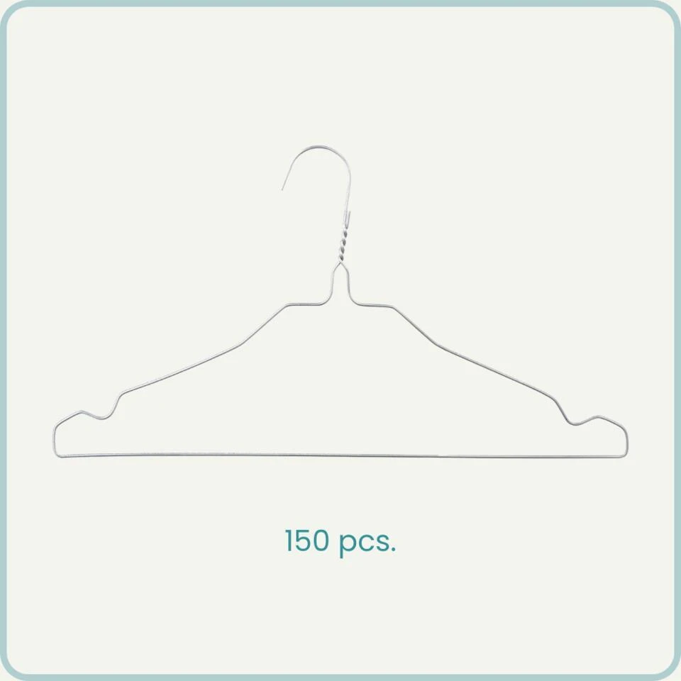 Nordix Kledinghangers Set 150 Stuks Metaal Draadhanger Kleerhangers 2 Nordix Kledinghangers Set 150 Stuks Metaal Draadhanger Kleerhangers - Afbeelding 2