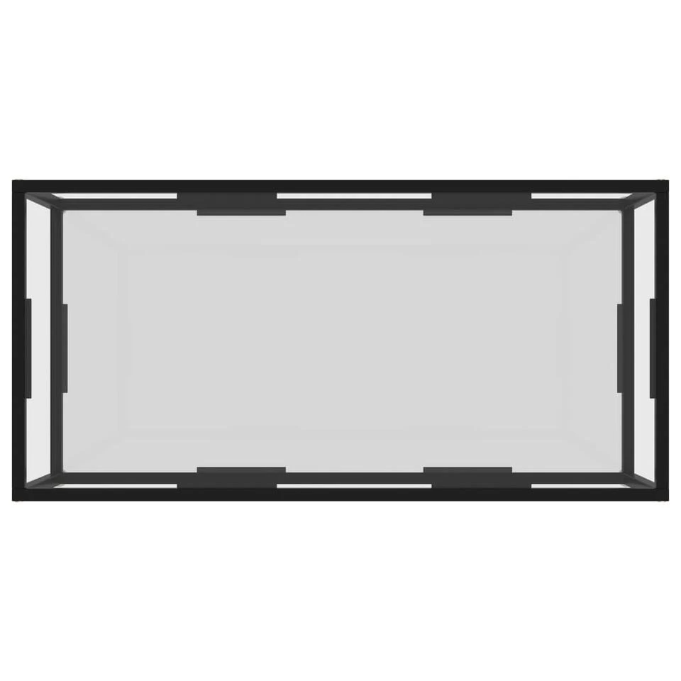 VidaXL Salontafel 100x50x35 Cm Gehard Glas Transparant 2 VidaXL Salontafel 100x50x35 Cm Gehard Glas Transparant - Afbeelding 2