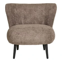 Fauteuil Bouclé Bruin - Zithoogte 45cm - 78x70x73cm - Covelo -Leenbakker Winkel 3aea9d87df744e2482a737a662ab49cb