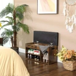 Gestoffeerde Schoenenbank - 3 Open Compartimenten - Vintage 12 Gestoffeerde Schoenenbank - 3 Open Compartimenten - Vintage -Leenbakker Winkel 3b73aeddab0e4460a591ab12cbab75d4