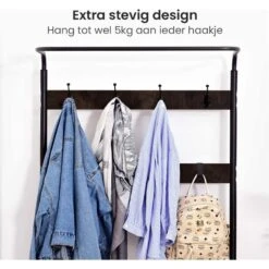 Goliving Kapstok - Garderoberek - Schoenenrek - Staand - Industrieel -Leenbakker Winkel 3b741185f7234653af739367d02900d4