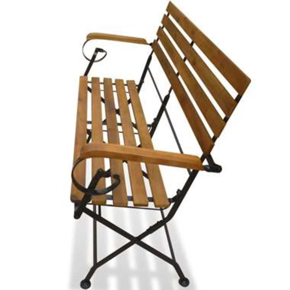 VidaXL Tuinbank Inklapbaar 112 Cm Massief Acaciahout 4 VidaXL Tuinbank Inklapbaar 112 Cm Massief Acaciahout - Afbeelding 4