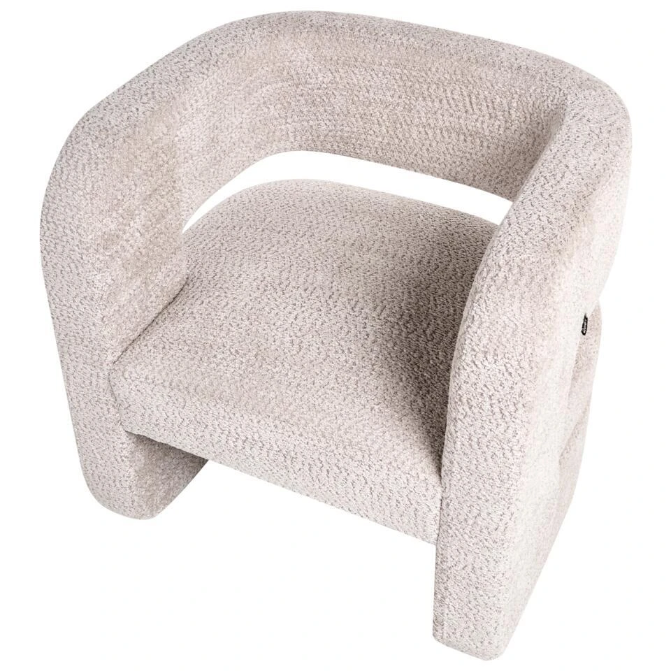 VIDSEL - Fauteuil - Beige - Chenille 7 VIDSEL - Fauteuil - Beige - Chenille - Afbeelding 7
