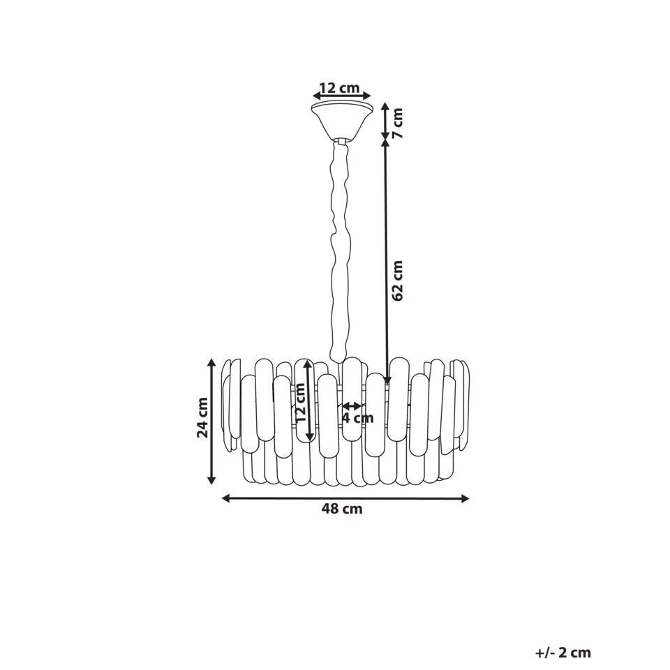 MANTARO - Kroonluchter - Goud/Transparant - Glas 4 MANTARO - Kroonluchter - Goud/Transparant - Glas - Afbeelding 4