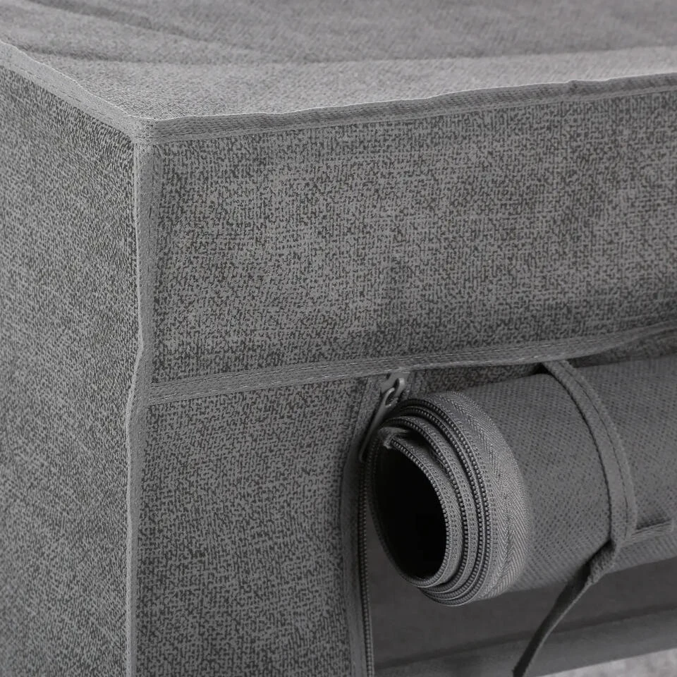 5Five Schoenenrek/schoenenkast - Grijs - Kunststof - 59 X 29 X 89 Cm 3 5Five Schoenenrek/schoenenkast - Grijs - Kunststof - 59 X 29 X 89 Cm - Afbeelding 3