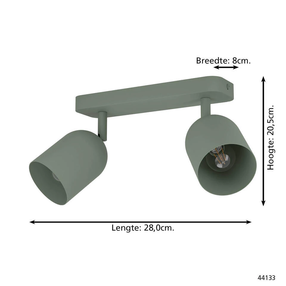 EGLO Tilston Spot - E14 - 28 Cm - Groen - Kantelbaar 4 EGLO Tilston Spot - E14 - 28 Cm - Groen - Kantelbaar - Afbeelding 4