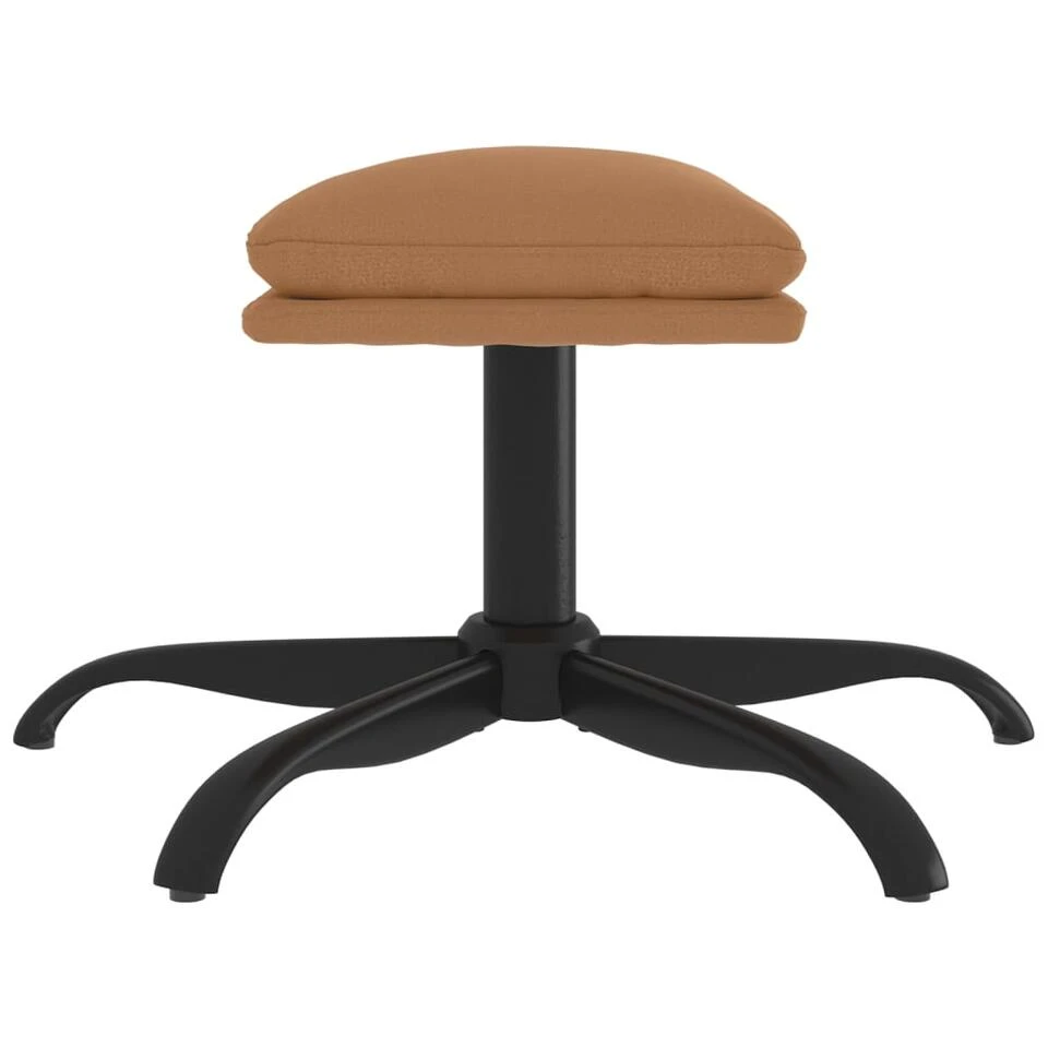 VidaXL - Voetenbank - Taupe - Microvezel 4 VidaXL - Voetenbank - Taupe - Microvezel - Afbeelding 4