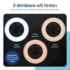 Gologi Plafondventilator Met Verlichting - Ø60 Cm - LED RGBW - 6 Standen 18 Gologi Plafondventilator Met Verlichting - Ø60 Cm - LED RGBW - 6 Standen -Leenbakker Winkel 405f207959fb46298eea32693b58d576