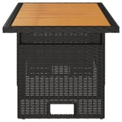 VidaXL - Tuintafel - Zwart - Acaciahout En Poly Rattan - 100x50x43/63 Cm 10 VidaXL - Tuintafel - Zwart - Acaciahout En Poly Rattan - 100x50x43/63 Cm -Leenbakker Winkel 41e695e5d10841afad49dc7a9ac5116d