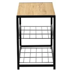 Schoenenbankje Alizee - 63x30x43cm - Eikdecor/zwart -Leenbakker Winkel 4370d77c570141d1b369ef7cc763cea3