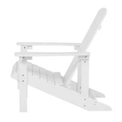 Beliani Tuinstoel ADIRONDACK - Wit Kunsthout -Leenbakker Winkel 438d2910b42e44aea299f03f00e433f5