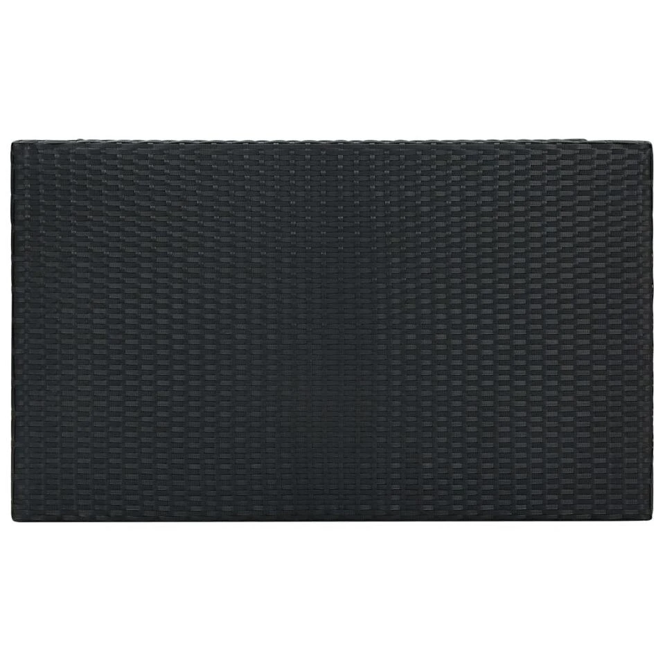 VidaXL - Tuinset - Zwart - Poly Rattan 8 VidaXL - Tuinset - Zwart - Poly Rattan - Afbeelding 8