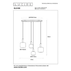 Lucide ELOISE Hanglamp - Zwart -Leenbakker Winkel 44c3e17e521e42b9b975df8101f3b004