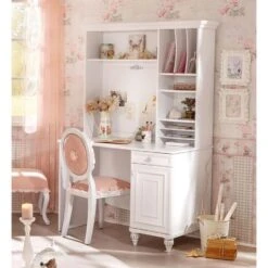 Romance - Kinderbureau - Meisjeskamer - 62x106x75 Cm - Wit -Leenbakker Winkel 455d45fc43c34c70906007cb7d64cb25