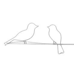Art For The Home Metal Art Vogels Op Draad Zilver 60x12,5cm -Leenbakker Winkel 469b69ba9149416293be19f6c6d0bd47