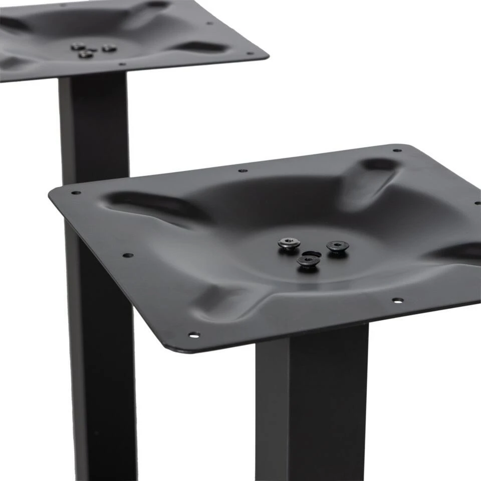 WOOOD Bistro Dubbele Vierkante Buisvoet - Metaal - Zwart - 72x80x40 3 WOOOD Bistro Dubbele Vierkante Buisvoet - Metaal - Zwart - 72x80x40 - Afbeelding 3