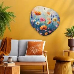 MuchoWow Wand Decoratie 60x60cm Bloemen Natuur Waterverf -Leenbakker Winkel 494132e78579408f93197652cd1ee3c3