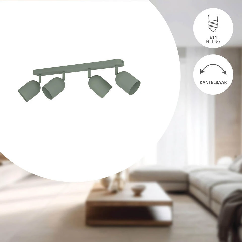 EGLO Tilston Spot - E14 - 58 Cm - Groen - Kantelbaar 3 EGLO Tilston Spot - E14 - 58 Cm - Groen - Kantelbaar - Afbeelding 3