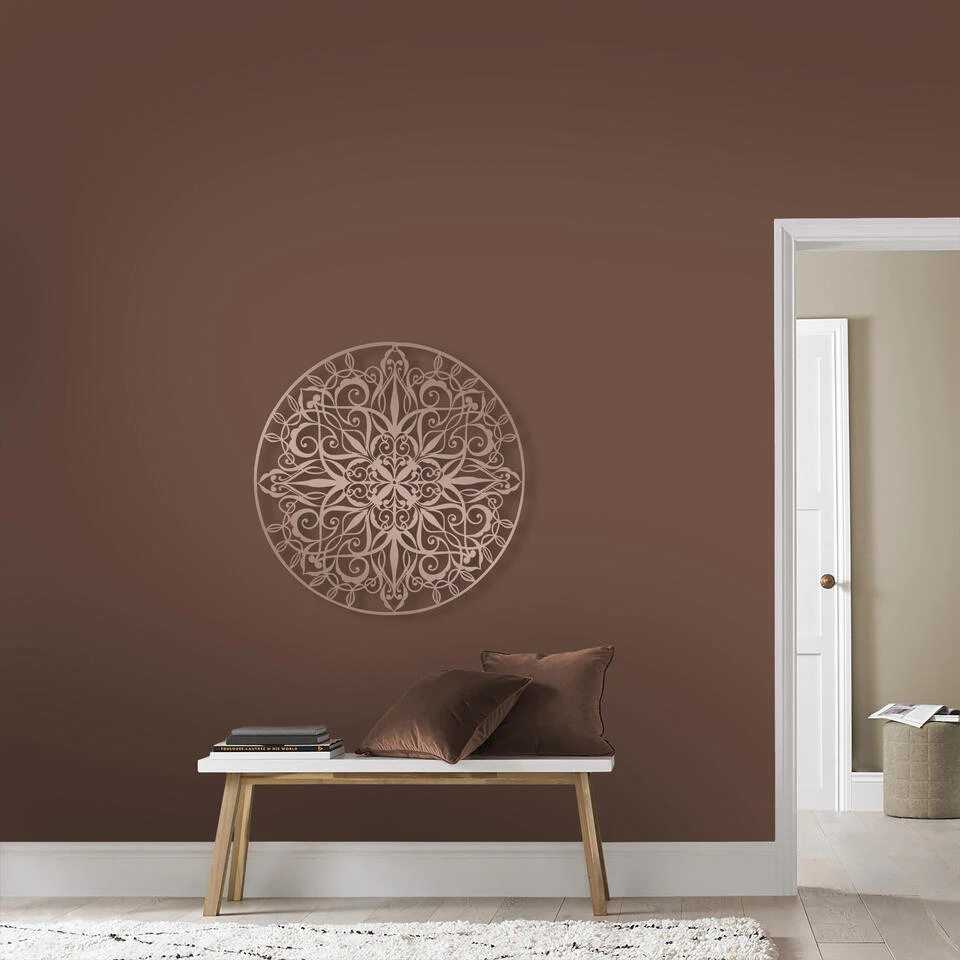 Art For The Home - Metal Art - Luxe Mandala Roségoud D80cm 2 Art For The Home - Metal Art - Luxe Mandala Roségoud D80cm - Afbeelding 2
