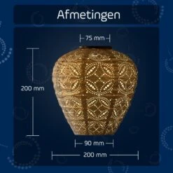 LUMIZ Solar Lampion Mandela Balloon - 20 Cm - Goud -Leenbakker Winkel 4b73738e0da3468eaf74094969b1c6a7