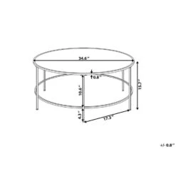 Beliani Salontafel FLORENCE - Zwart Glas -Leenbakker Winkel 4d32e1204cbc4012aca241bcf481de81