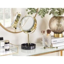 Beliani Make-up Spiegel SAVOIE - Goud Ijzer, Keramiek, Glas -Leenbakker Winkel 4d7a8d4b82c447408c056dea8c5b0f10