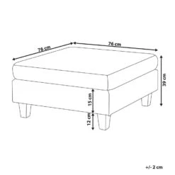 UNSTAD - Hocker - Zwart - Polyester -Leenbakker Winkel 4dddbed359664d5ab2a2dad0ea8b6394