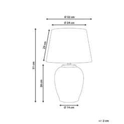 SUNJA - Tafellamp - Wit/Blauw - Porselein/Linnen -Leenbakker Winkel 4e37f66a586c4eb2a5fee9b6b185bcf7