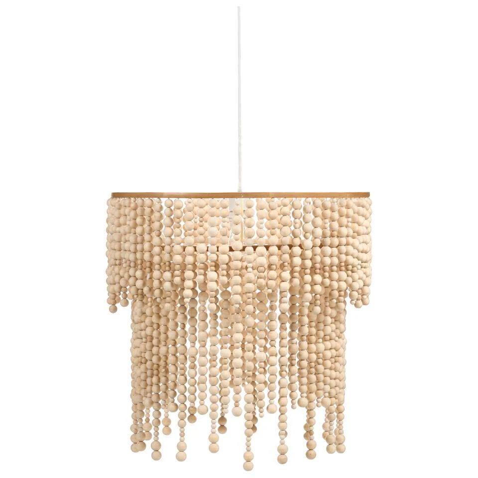 KIRINDI - Kroonluchter - Lichtbruin - Rubberhout 3 KIRINDI - Kroonluchter - Lichtbruin - Rubberhout - Afbeelding 3