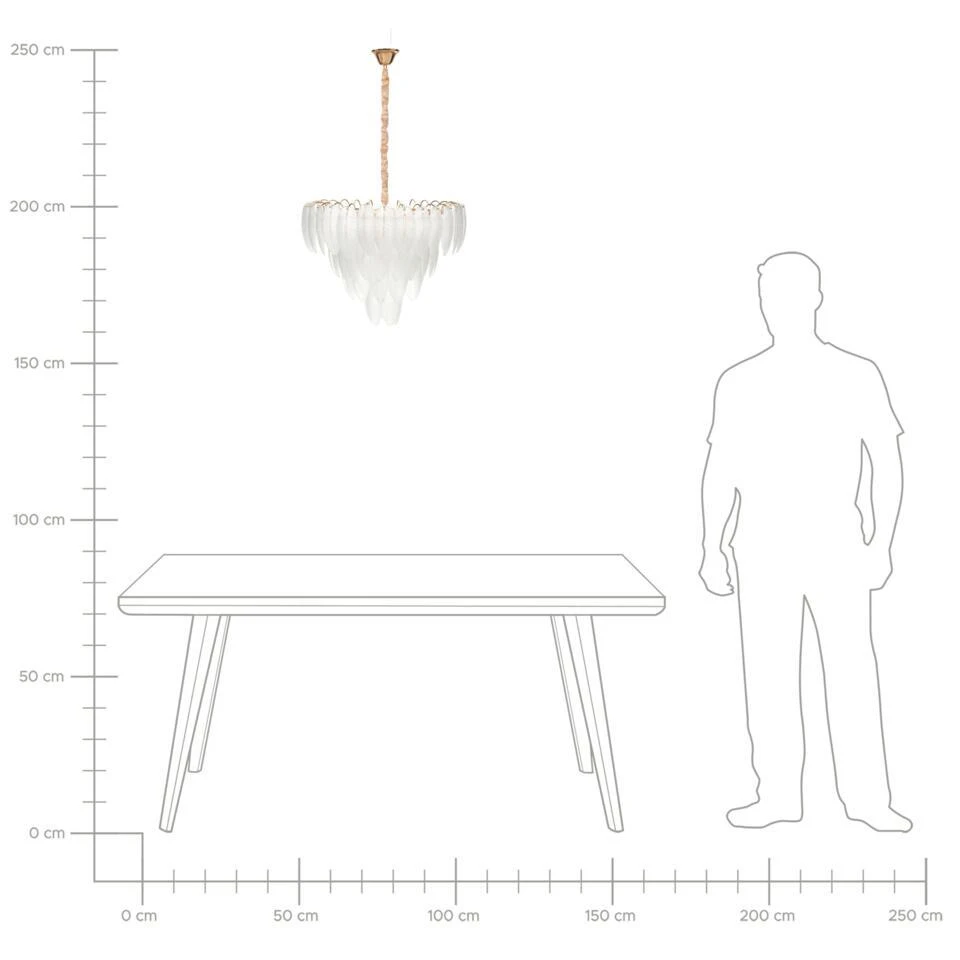 MAHAICA - Kroonluchter - Messing/Transparant - Glas 11 MAHAICA - Kroonluchter - Messing/Transparant - Glas - Afbeelding 11
