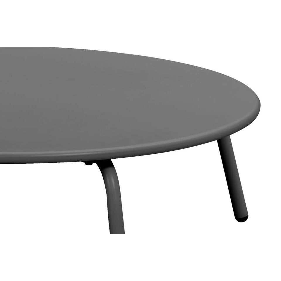 Bijzettafel Montreal - Antraciet/metaal - Ø80 Cm 2 Bijzettafel Montreal - Antraciet/metaal - Ø80 Cm - Afbeelding 2