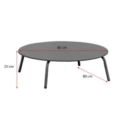 Bijzettafel Montreal - Antraciet/metaal - Ø80 Cm 5 Bijzettafel Montreal - Antraciet/metaal - Ø80 Cm -Leenbakker Winkel 50155217 9096