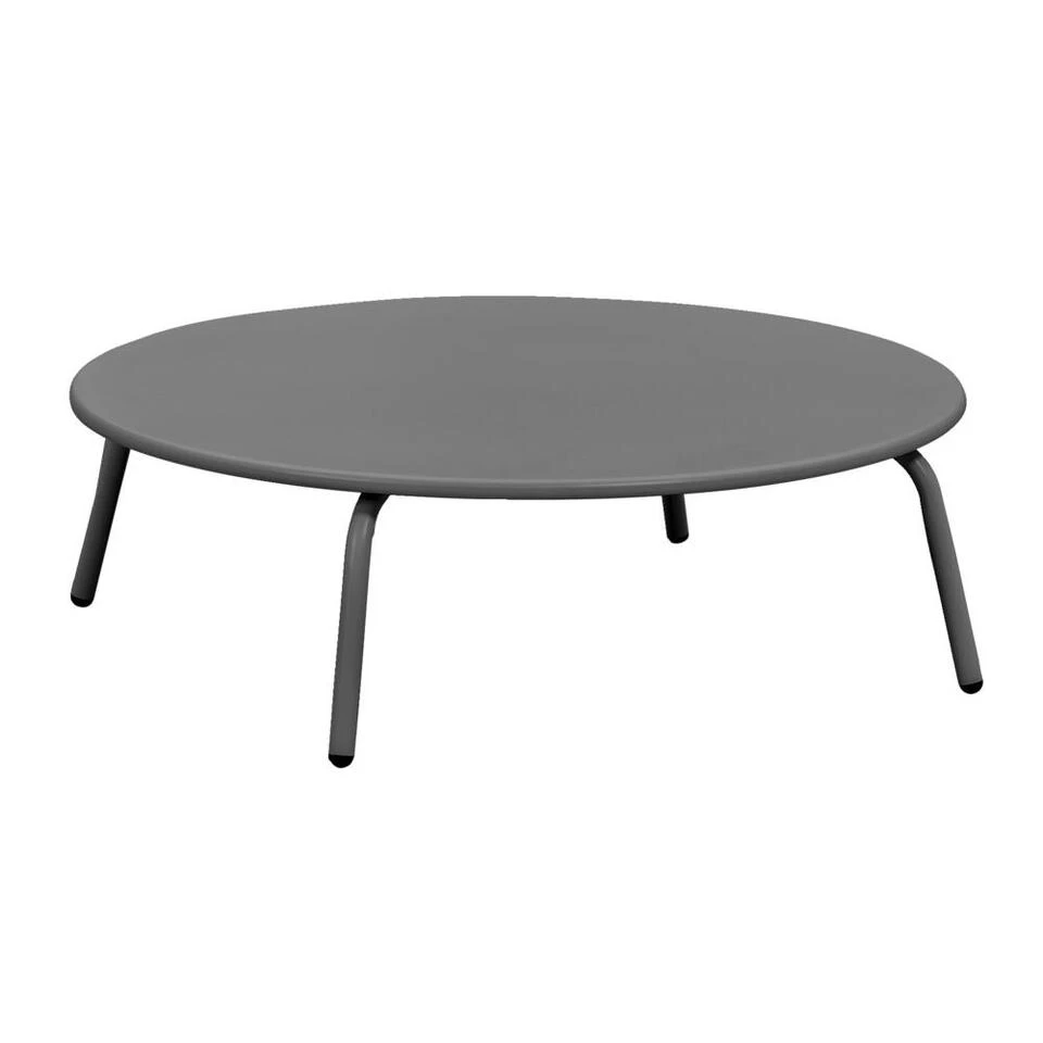 Bijzettafel Montreal - Antraciet/metaal - Ø80 Cm 1 Bijzettafel Montreal - Antraciet/metaal - Ø80 Cm