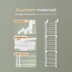 O'DADDY Hangend Schoenenrek Deur - Geschikt Voor Opdek En Stompe Deuren - Wit -Leenbakker Winkel 511960468e6b4211a257c28e5276d67c