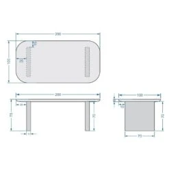 Tuintafel Deens Ovaal - Wit Betonlook - 240x100x75cm - Maya -Leenbakker Winkel 51b0bb1734674885b7498b2b7dd558b3