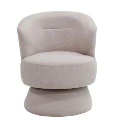 Draaifauteuil Beige Stof - 65x64x79cm - Zithoogte 45cm - Moïse -Leenbakker Winkel 52c18b354c7849d8922c69a53e3a7f2e