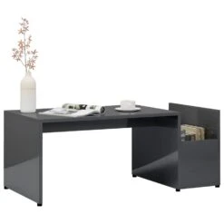 VidaXL Salontafel 90x45x35 Cm Spaanplaat Hoogglans Grijs -Leenbakker Winkel 52cb68f78eaa4f21b8ce0c57f1630965