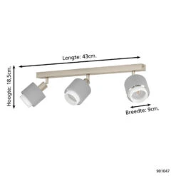 EGLO Bellizzi Spot - E14 - 43 Cm - Grijs/Wit -Leenbakker Winkel 52ec601e30a9444fa142111f9b2b041e